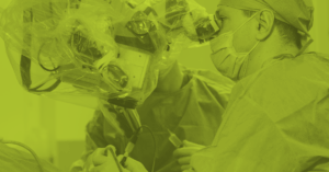 Surgeon performing a robotics assisted orthopedic surgery 